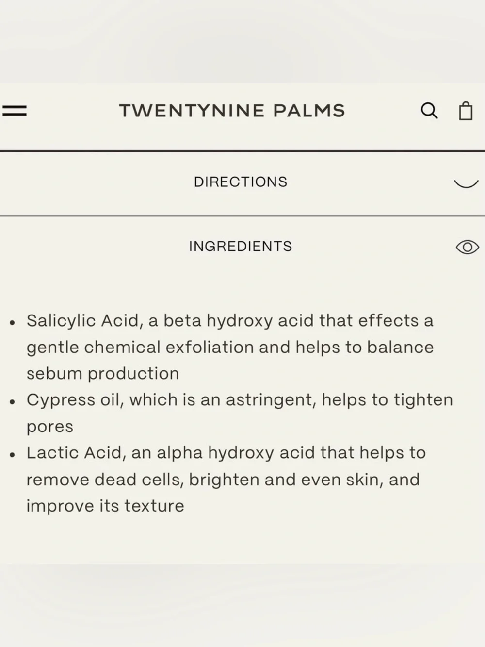 Twentynine Palms Face Cleanser Cosmic Cypress 3.3 oz/98 mL NIB